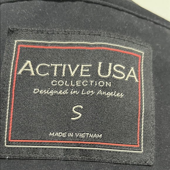 Active USA Women's Black Hooded Drawstring Utility Anorak Jacket - Picture 5 of 7